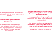 Club Matters Participants Quotes