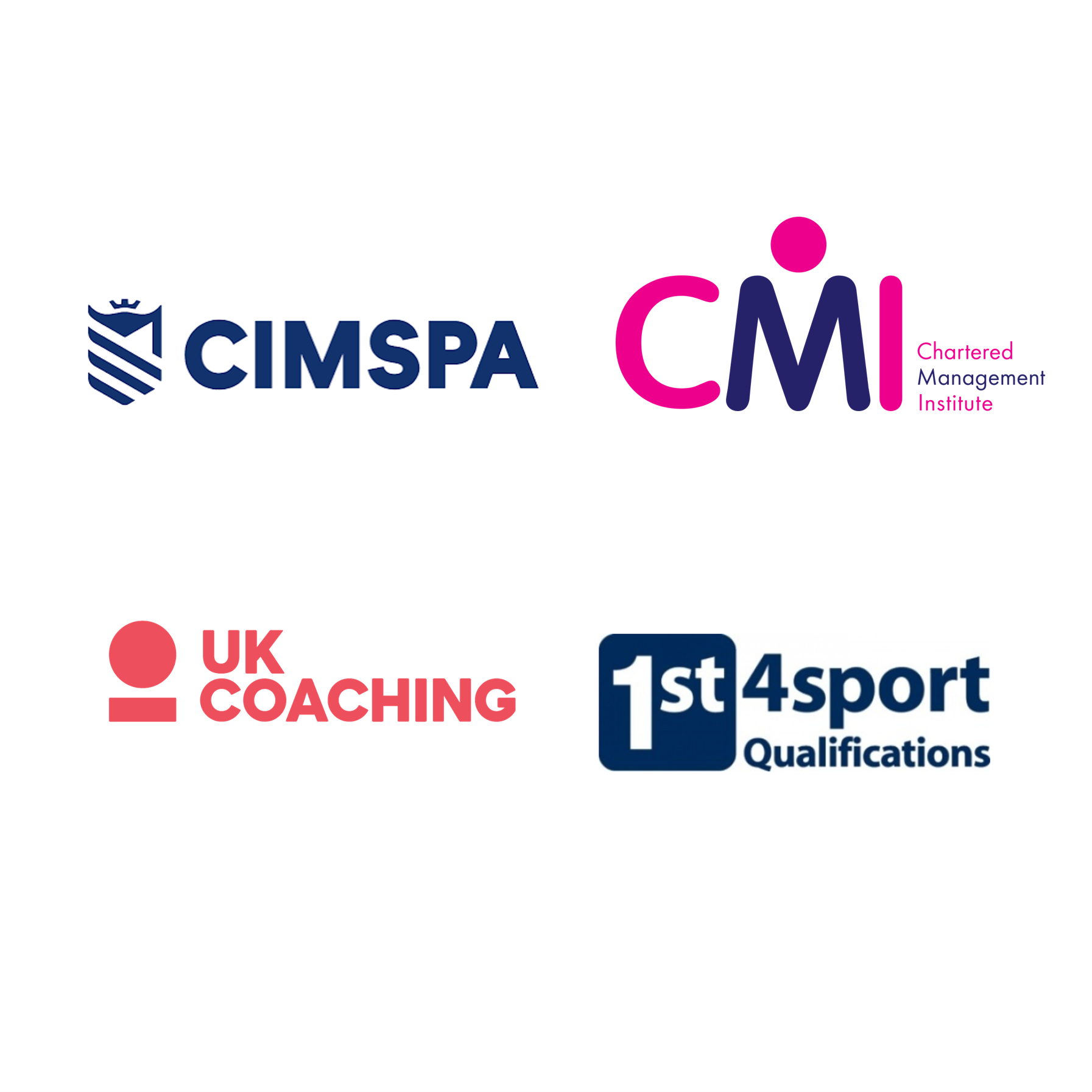 Our Partners, CIMSPA, CMI, UK Coaching, 1st 4 Sport Qualifications and many more