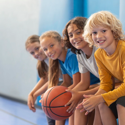 Young Basketball players